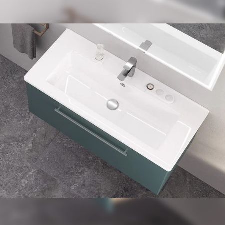 Тумба под раковину подвесная Velvex Posse tp.POS.OSK.105.1Y верде, 105 см, артикул tp.POS.OSK.105.1Y верде