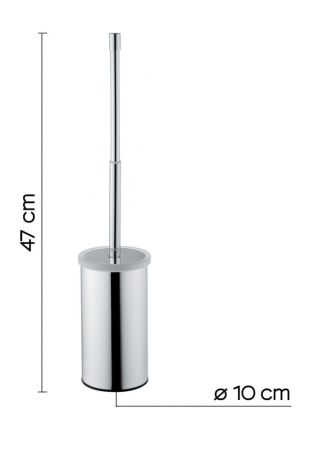 Gedy Canarie, напольный металлический ёрш с тепескопической ручкой, цвет хром, артикул A233(13)
