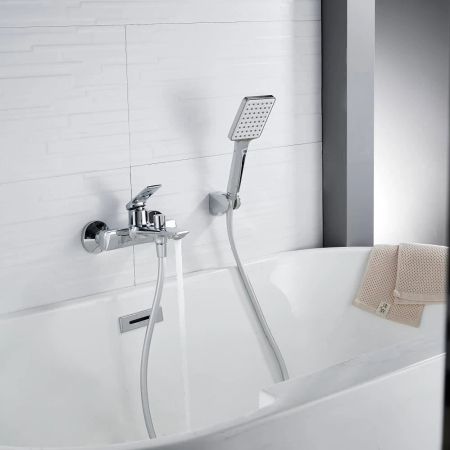 Смеситель для ванны Knotlor KN-71, хром, артикул KN-71