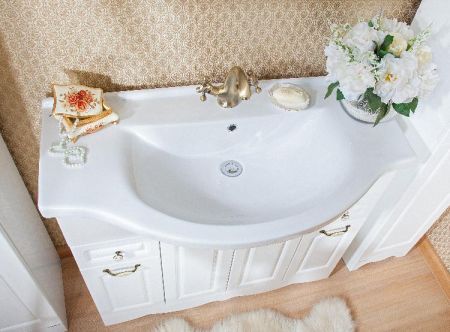 Комплект мебели для ванной Бриклаер АННА 100, белый, артикул АННА 100