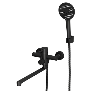 Смеситель для ванны с длинным поворотным изливом RUSH Melos (SUS1101-51Black)