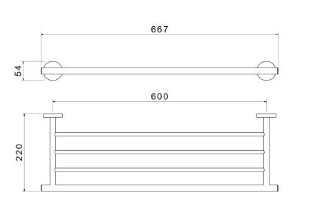 Полка для полотенец AQUATEK, матовый черный AQ4222MB ОБЕРОН Полка для полотенец AQUATEK, матовый черный AQ4222MB ОБЕРОН