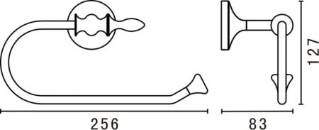 Кольцо для полотенец Art&Max Bohemia AM-E-4280 Золото, артикул AM-E-4280-Do