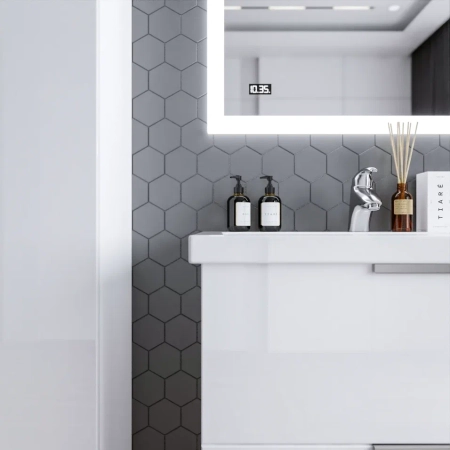 Тумба под раковину подвесная Бриклаер Хелена белый, 80 см, артикул 4627125416361