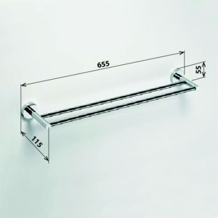 Полотенцедержатель OMEGA двойной 600мм, артикул 104104052