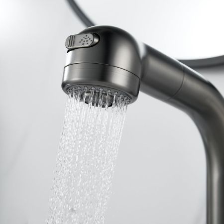 Смеситель для раковины многофункциональный Raffine F291T, оружейная сталь, артикул F291T