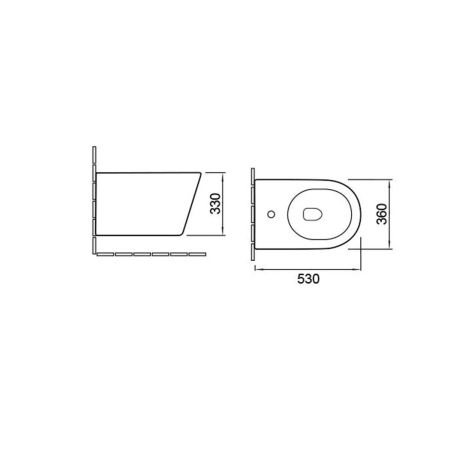 Биде подвесное VB1-11, цвет белый, артикул VB1-11