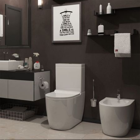 Унитаз компакт Timo Kulo TK-401 с бачком и сиденьем Микролифт, артикул TK-401