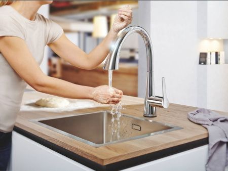 Смеситель для кухни GROHE Zedra Touch сенсорный однорычажный, хром (30219002) Смеситель для кухни GROHE Zedra Touch сенсорный однорычажный, хром (30219002)