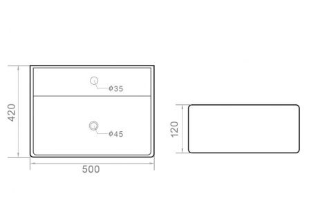 Раковина Orange 42 B04-500W Белая