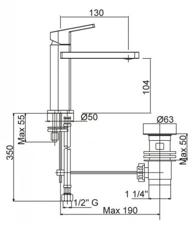 Смеситель для раковины CEZARES TREND-LSM1-01