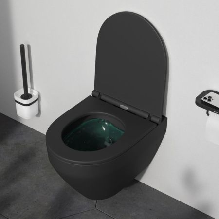 C701700MBSC Spirit V2.0 подвесной унитаз FlashClean с сиденьем микролифт, черн мат, артикул C701700MBSC