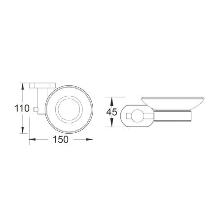 Мыльница BELZ B90002, хром