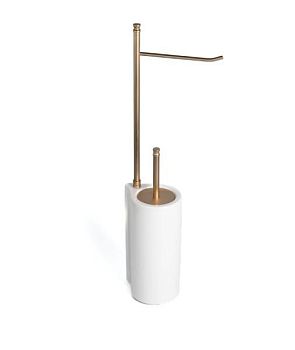 Stil Haus Hashi, стойка h62 см: бумагодержатель/белый керамический ёрш, цвет матовое золото