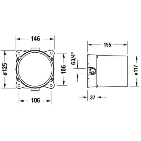 Внутрення часть, Duravit, назначение-для напольного смесителя, артикул GK5900008000