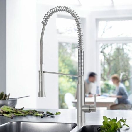 Смеситель для кухни GROHE K7 с высоким изливом, суперсталь (32950DC0), артикул 32950DC0
