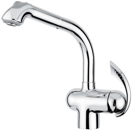 Смеситель Dakota с вытяжным изливом для кухни, цвет хром