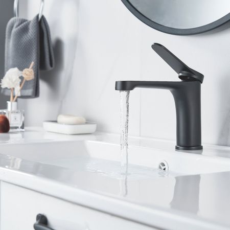 Смеситель для раковины Shevanik S6201H, черный