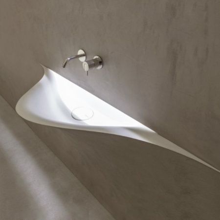 ANTONIO LUPI SILENZIO Раковина встраиваемая в стену 1774х915х476 мм, с подсветкой, донным клап, сифоном, гибким шлангом и трансфор, Corian, цвет белый