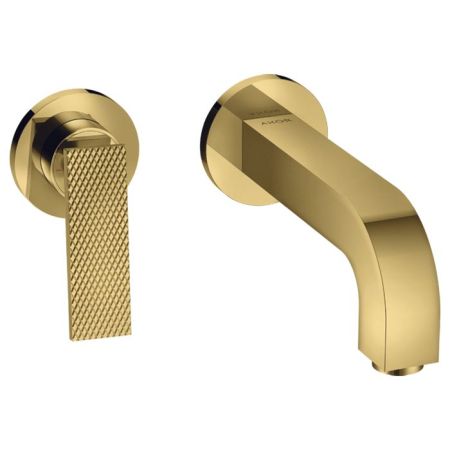 AX Citterio Смеситель для раковинынастенный,роз,тек, цвет полированное золото, артикул 39181990