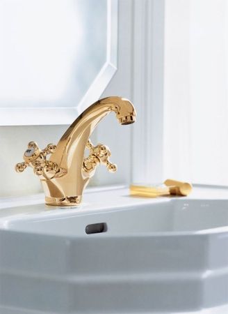 Смеситель для раковины Kludi Adlon 510104520 Золото 23 карат, артикул 510104520