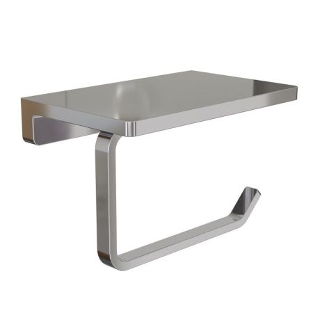 Держатель для туалетной бумаги с полочкой Knotlor PH101C, хром, артикул PH101C