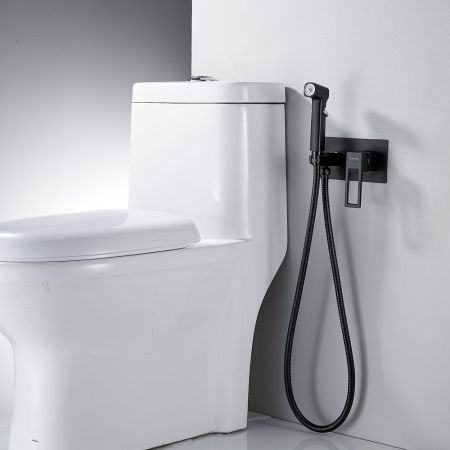 Гигиенический душ со смесителем Shevanik S6805H, черный