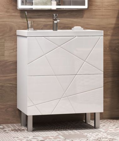 Тумба с раковиной напольная VIGO Geometry tn.GEO.FOS.70.2Y, 70 см, артикул tn.GEO.FOS.70.2Y-com