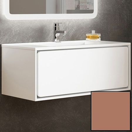 Тумба с раковиной SanVit Бруно-1 100 kbruno1100 в цвете Ral подвесная Капучино, артикул kbruno1100