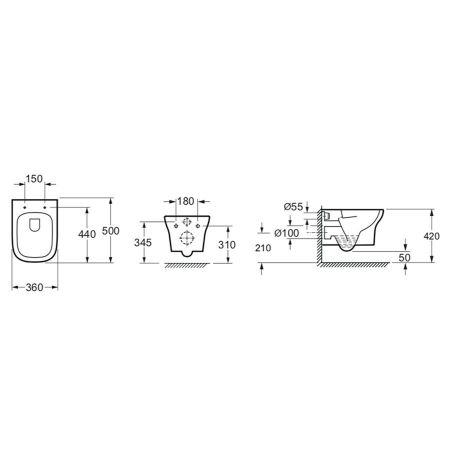 Комплект 2 в 1 Lavinia Boho Bristol Rimless 21020007, артикул 21020007