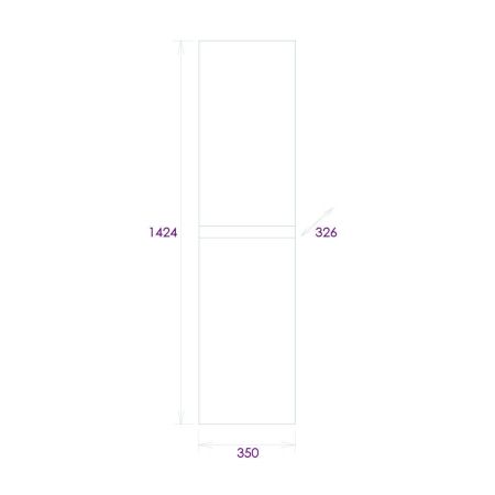 Пенал Onika Алеста 35 подвесной, белый/камень светлый, универсальный