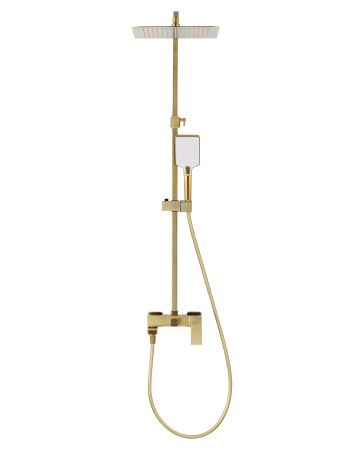 Душевая система WONZON & WOGHAND CUBE, Брашированное золото (WW-88739016-BG), артикул WW-88739016-BG