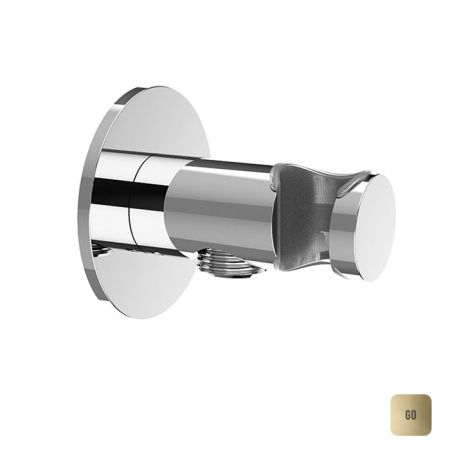 ALMAR Вывод из стены с держателем для душевой лейки, цвет золото PVD