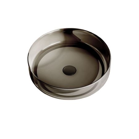 Раковина прозрачная Vincea VBS-6T16B, 450*450*130, накладная, цвет черный, артикул VBS-6T16B