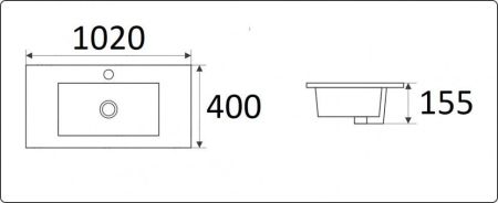Умывальник CeramaLux 9393-100