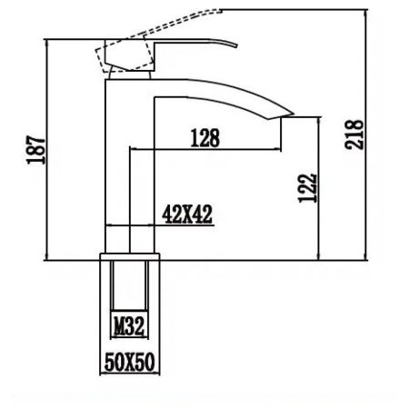 Смеситель для раковины Fmark FS8601, сатин
