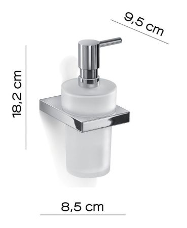 Gedy Lanzarote, настенный стеклянный дозатор, цвет хром, артикул A381(13)