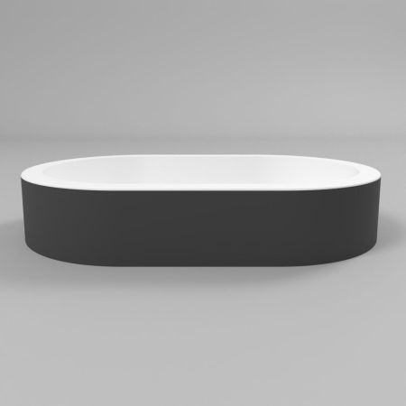 Умывальник WHITECROSS Malachite A 55x35 (черный/белый мат) иск. камень