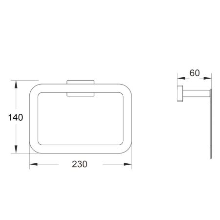 Кольцо для полотенец Shevanik SG5606C, белый, артикул SG5606C