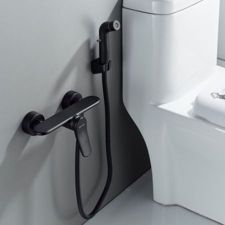 Гигиенический душ со смесителем Shevanik S4705H-1, черный