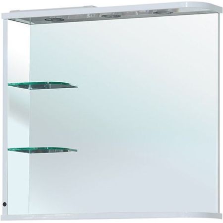 Зеркало Bellezza Рио 70 L 4613611062013 с подсветкой Белое, артикул 4613611062013