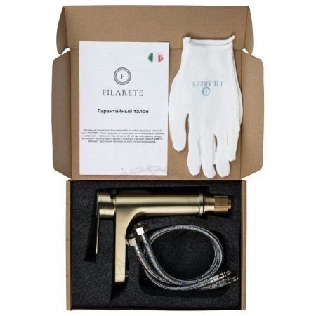 Смеситель для раковины FILARETE Retta FL5030MG, матовое золото