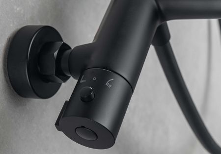 Термостатический смеситель для ванны AQUATEK, матовый черный AQ1043MB, артикул AQ1043MB