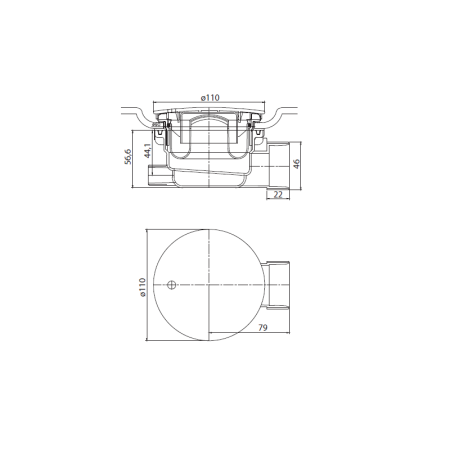 Сифон для душевого поддона 90/60 Сифон для душевого поддона 90/60
