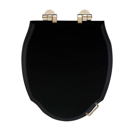 Devon Westminster Сиденье для унитаза из массива дуба, цвет: темный/петли золото светлое, артикул 3IBSEWESWENGE