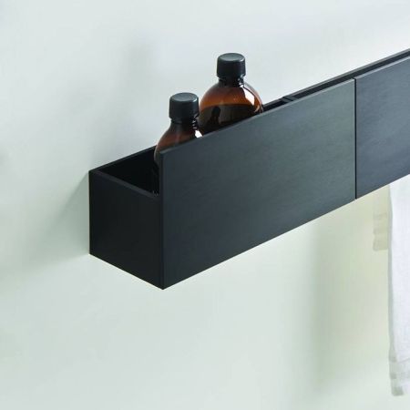 Agape Sen Полка подвесная 280х120х90/140 мм, цвет черный, артикул ASEN0917N