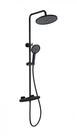 Душевая система с термостатом WONZON & WOGHAND NEO, Черный матовый (WW-B3045-A-MB), артикул WW-B3045-A-MB