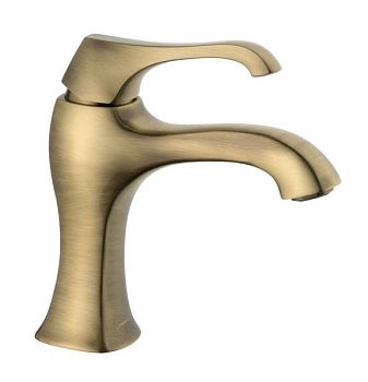 Emmevi Ares, однорычажный смеситель для раковины (излив 12,9 см), с донным клапаном, цвет бронза