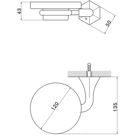 CISAL Cherie Мыльница подвесная, цвет хром/керамика, артикул CE09060021