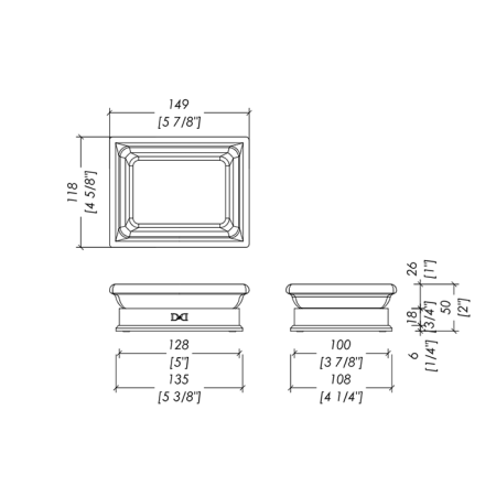 DEVON Cube Мыльница, цвет белый/хром, артикул CUBE301CR